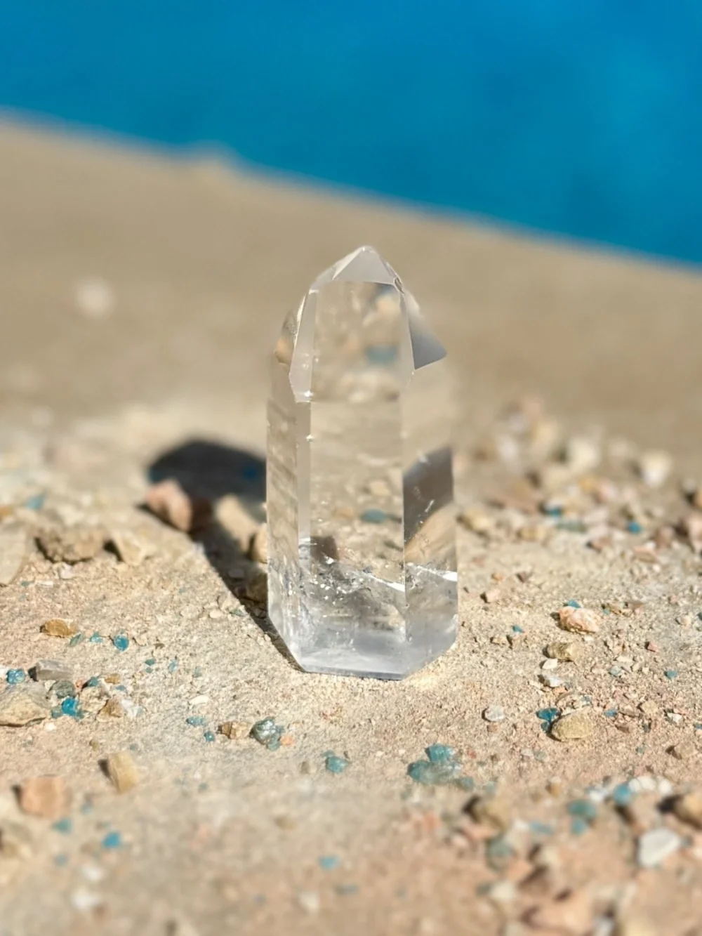 Russian High Polished Clear Quartz Tower Point Crystal